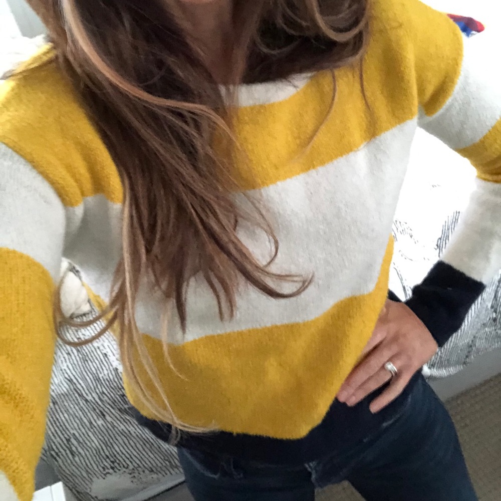 C&C California color block sweater